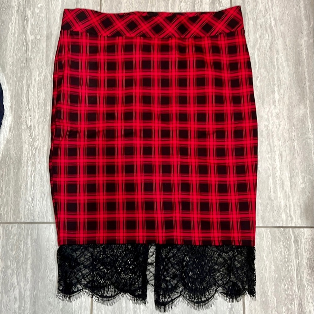 Plaid Pencil Skirt